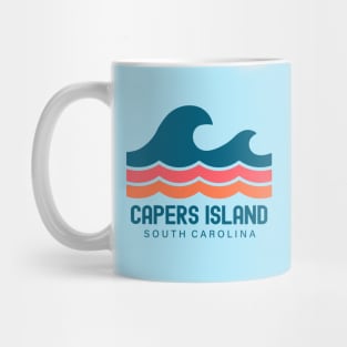 Capers Island South Carolina Vintage Wave Mug